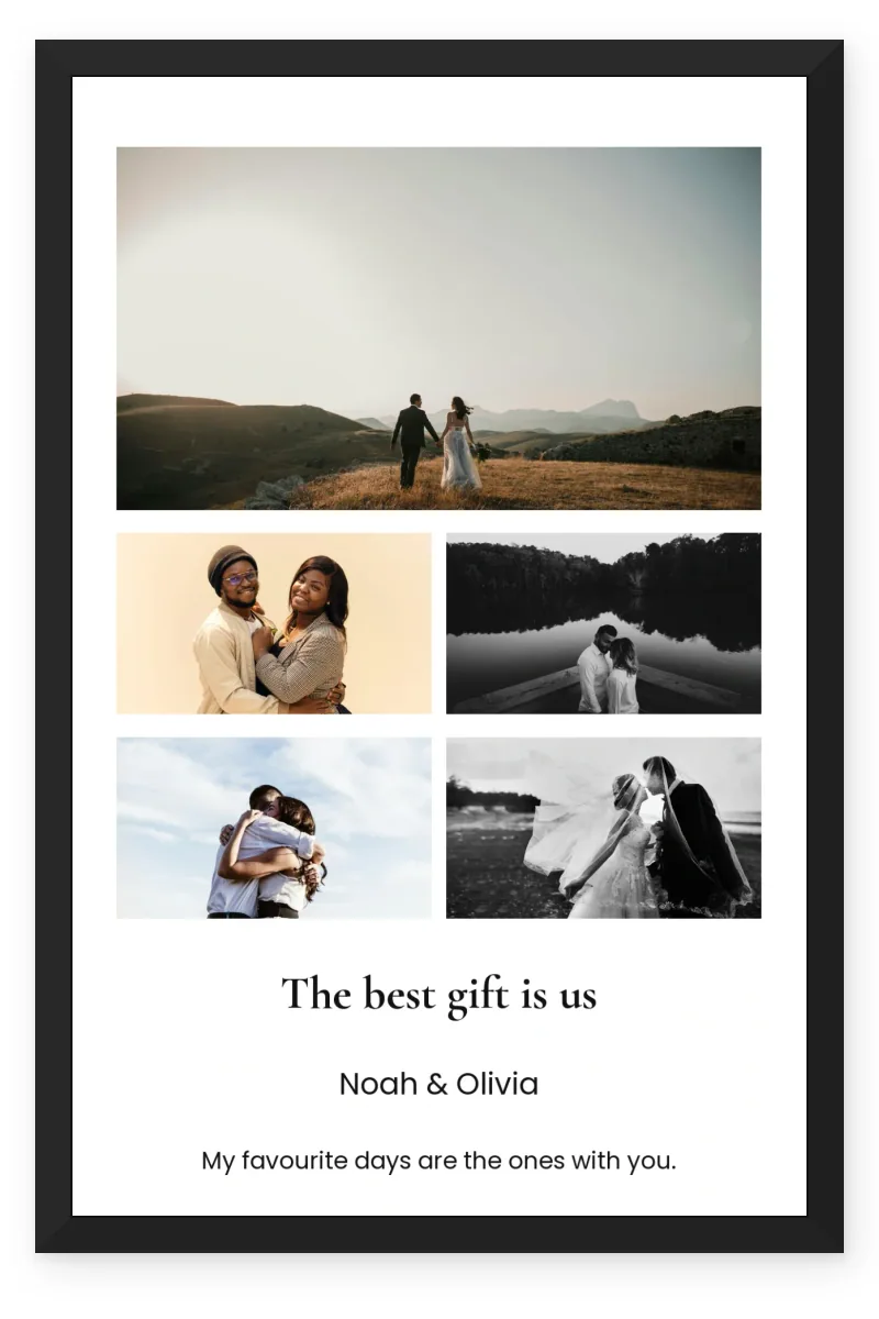 Personalized Couple Gift Photo Frame – The Perfect Keepsake (5 Photos)