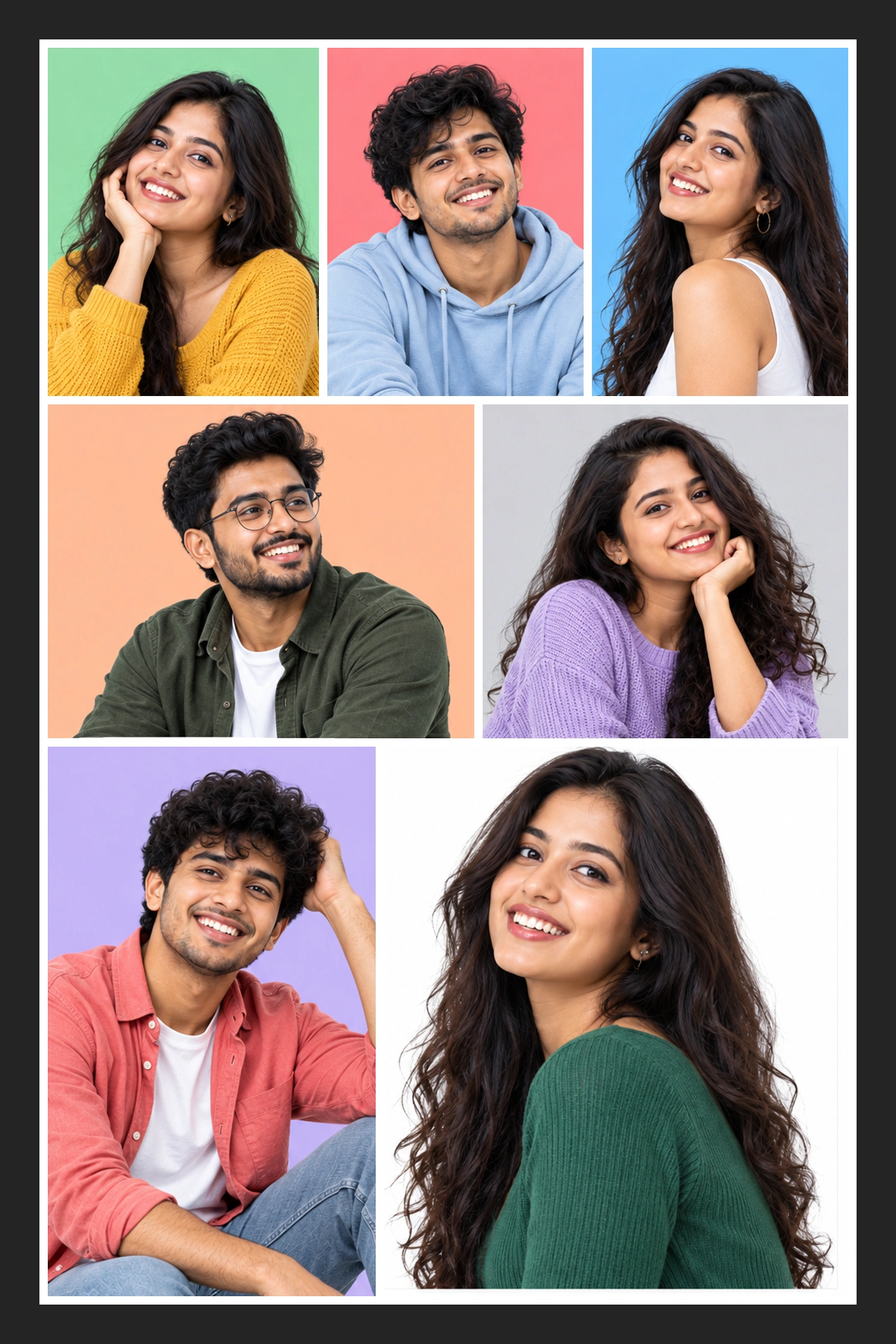 7 Photo Life in Colour Collage Frame