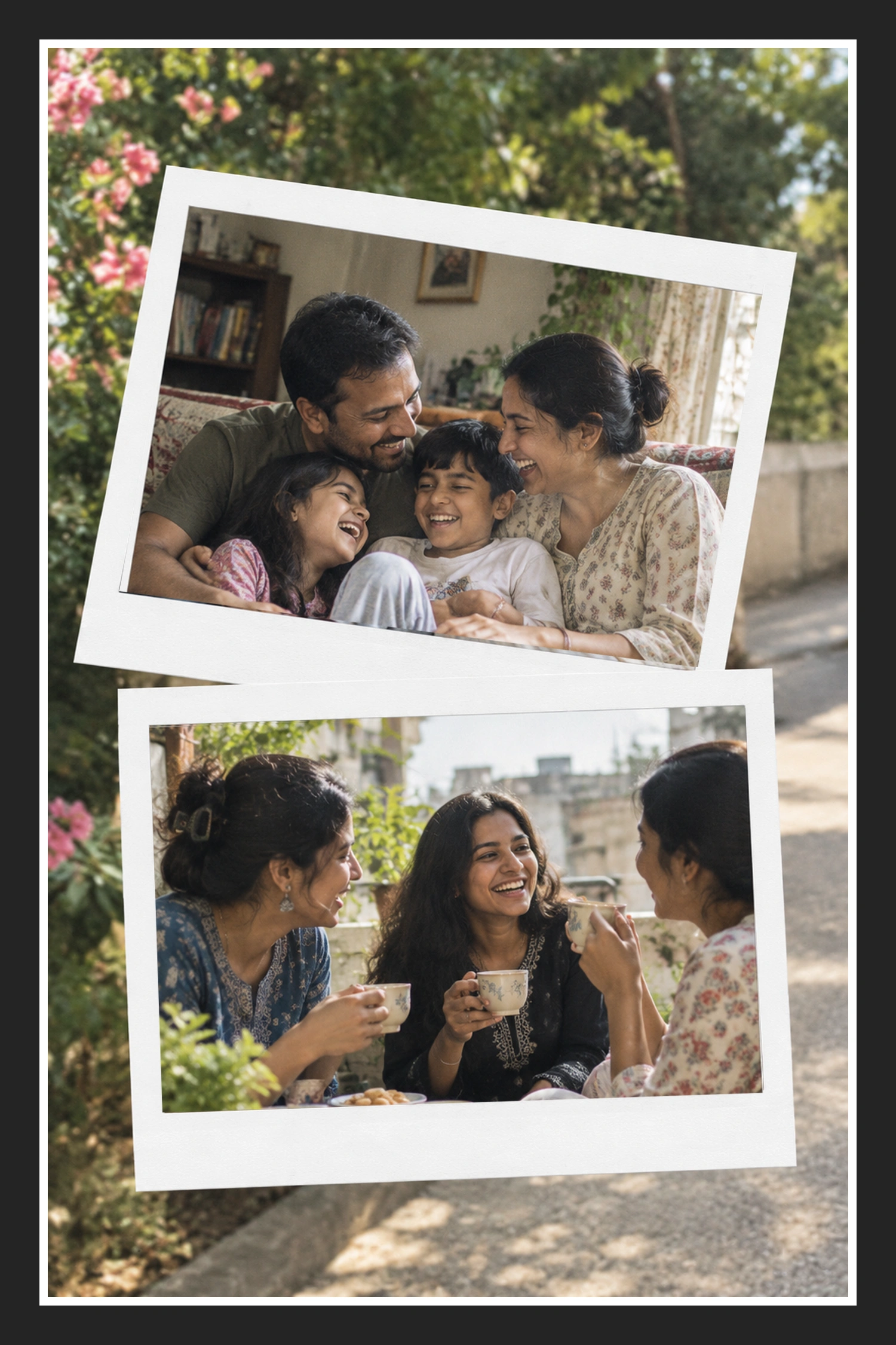 2 Photo Garden Polaroid Memories Collage Frame