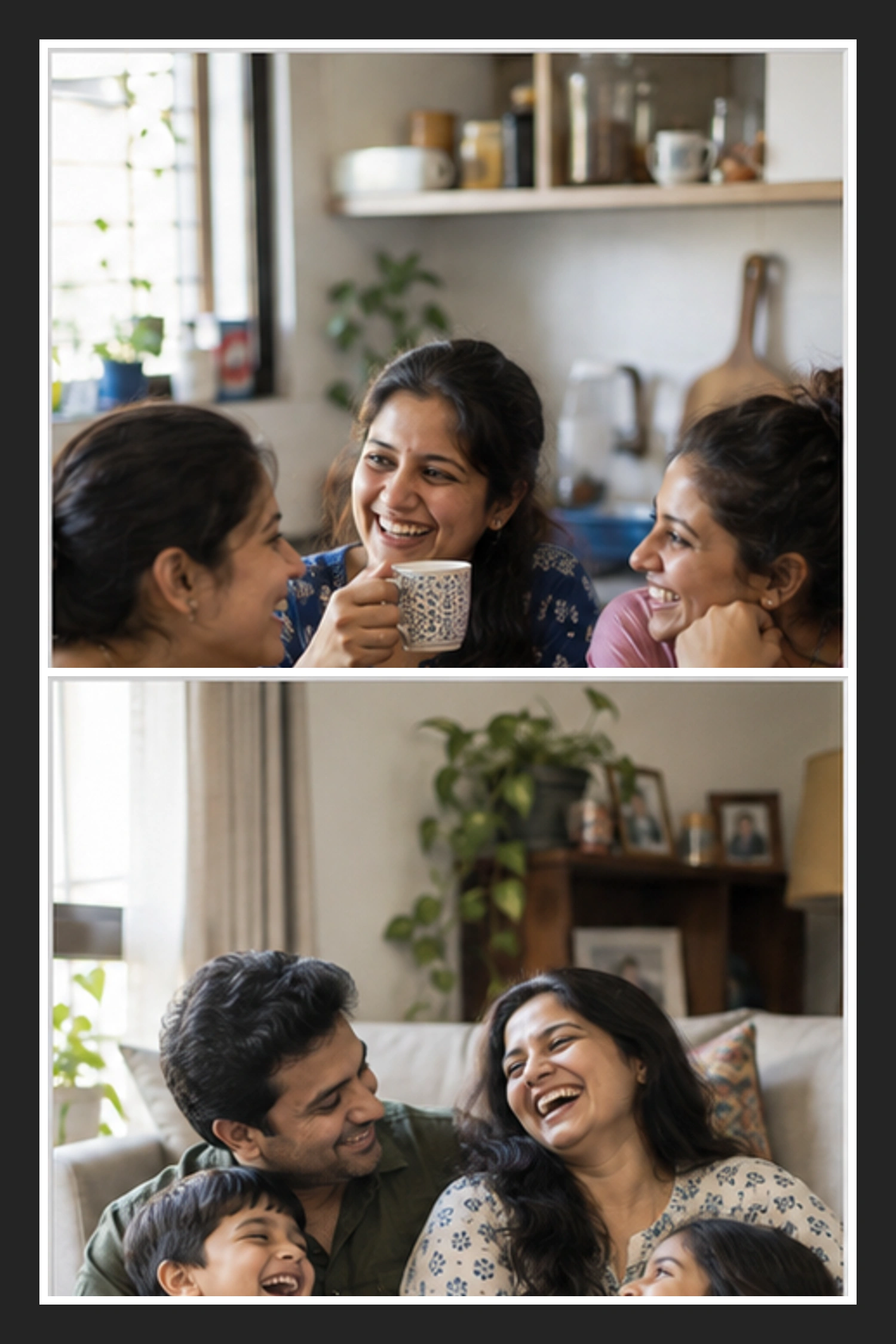 2 Photo Classic Portrait Pair Collage Frame