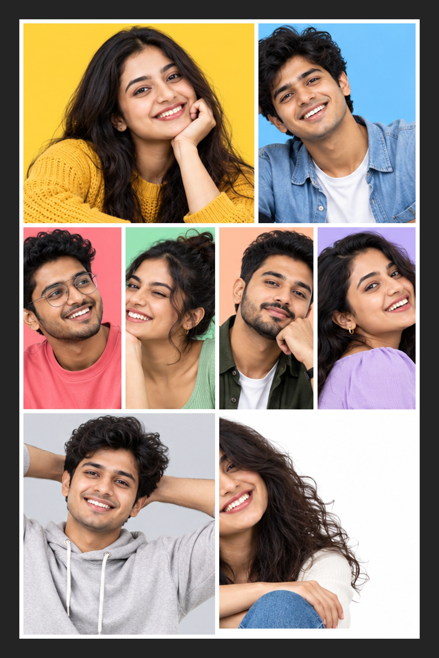 8 Photo Shared Smiles Collage Frame