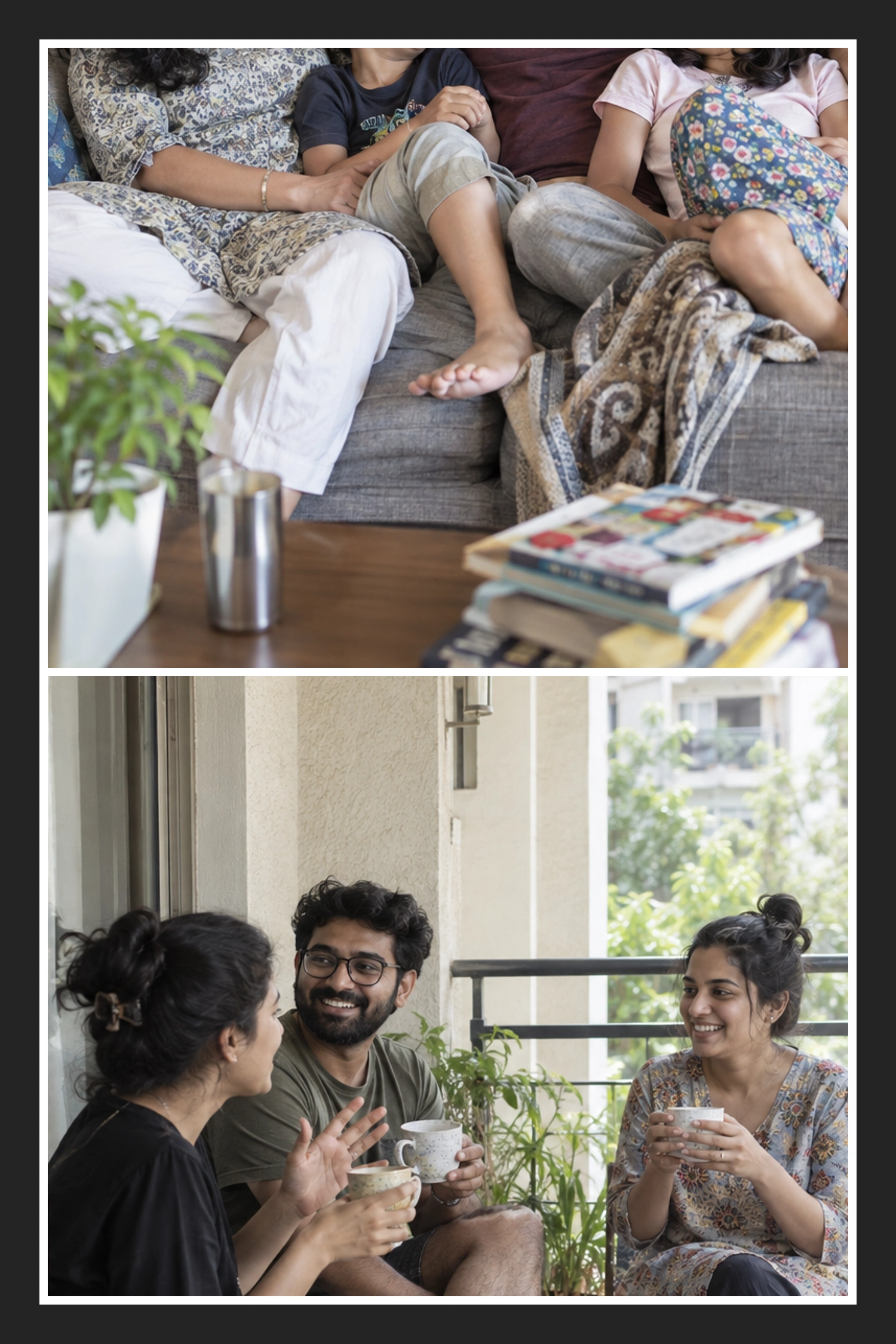 2 Photo Family Gathering Collage Frame