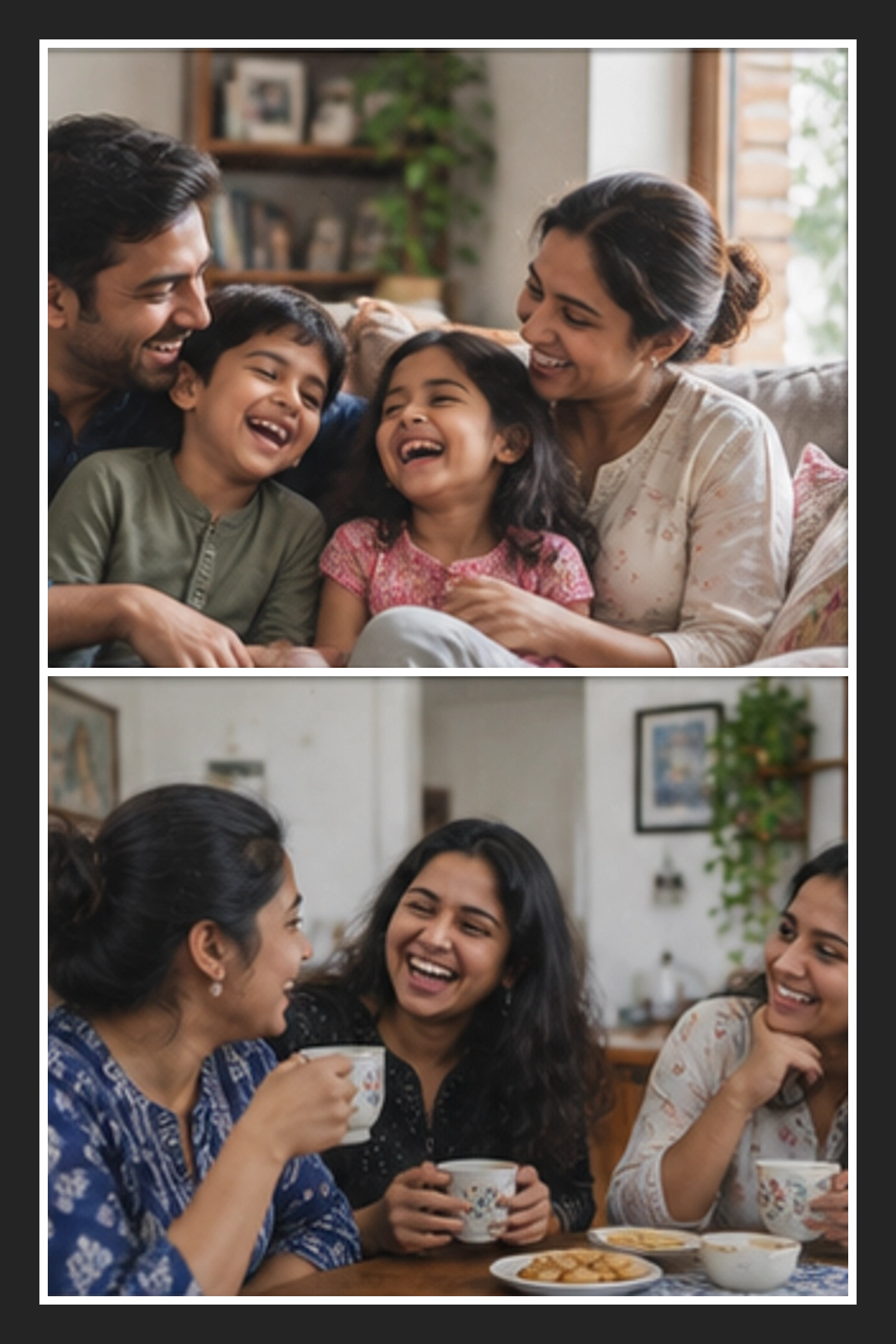 2 Photo Sunlit Family Keepsake Collage Frame