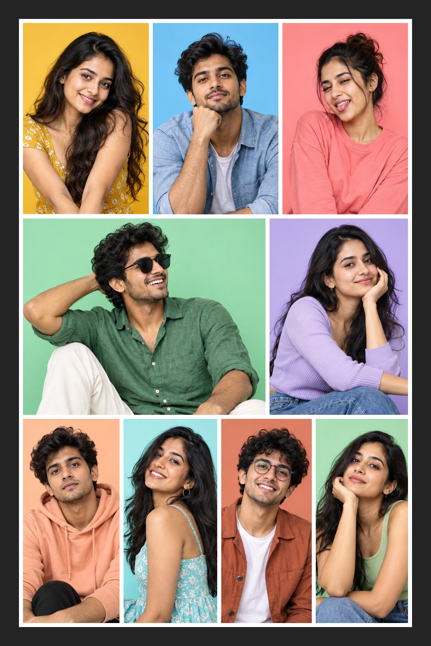 9 Photo A Life of Smiles Collage Frame