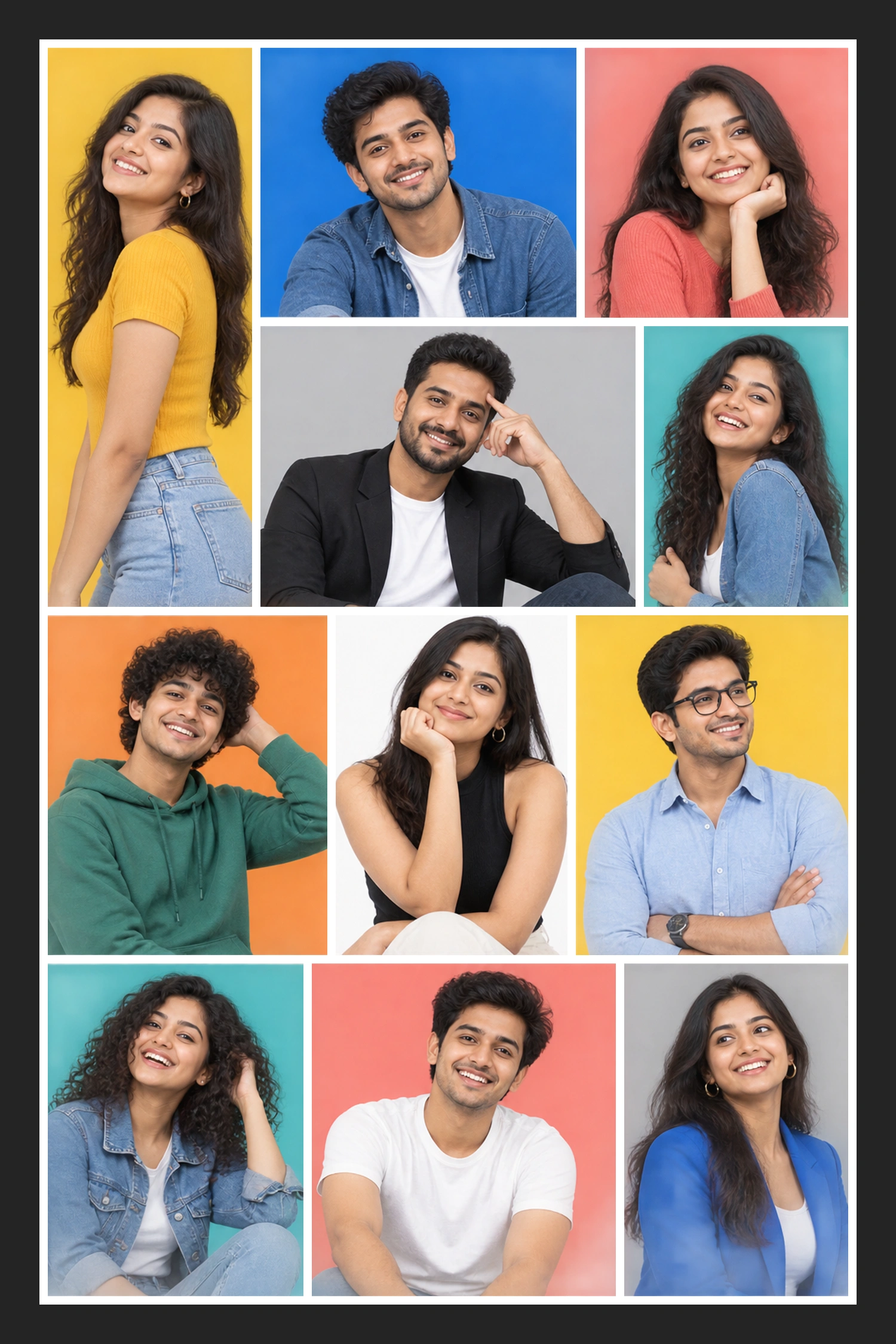 11 Photo Colourful Memories Collage Frame