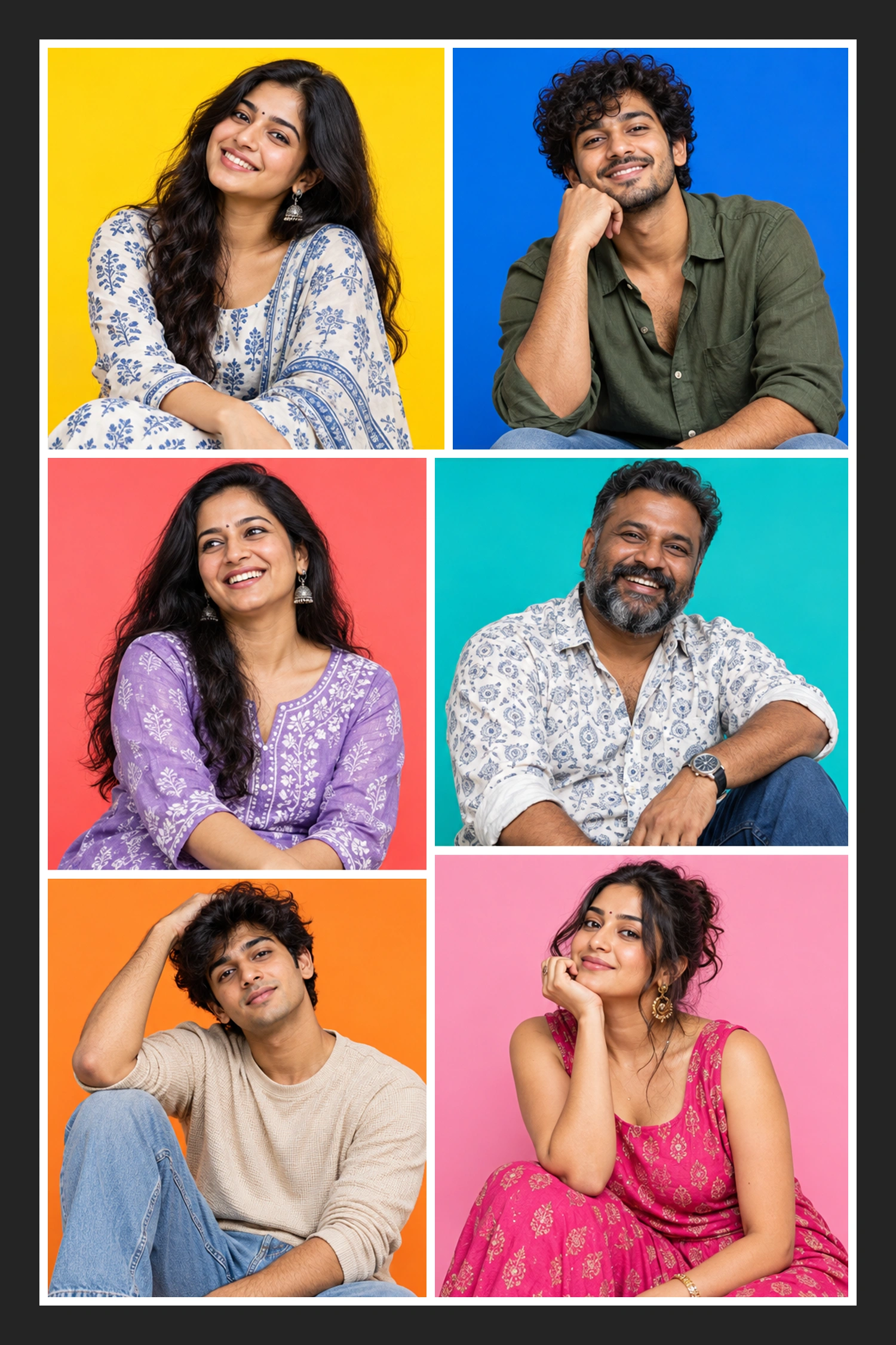6 Photo Shared Smiles Collage Frame