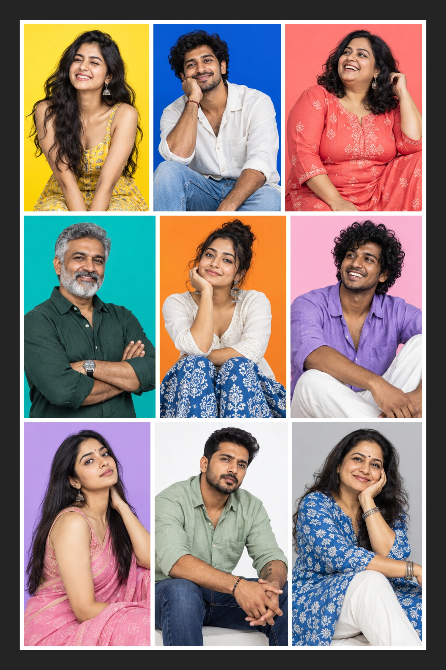 9 Photo A Gallery of Smiles Collage Frame