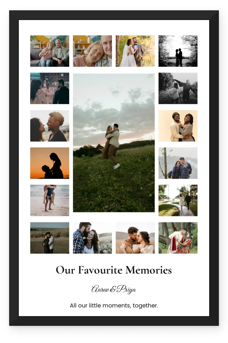 Personalized Couple Gift Photo Frame – The Polaroid Journal (17 Photos)