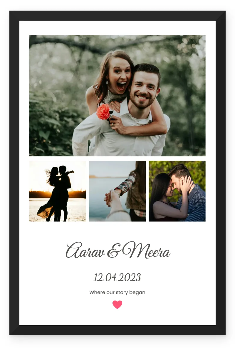 Our Story — Personalized Photo Grid Frame