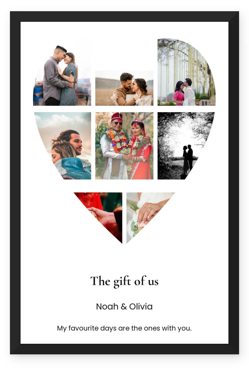 Personalized Couple Gift Photo Frame – The Gift of Us (8 Photos)
