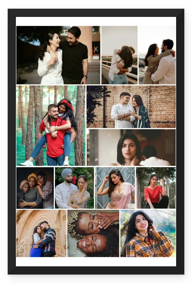 13 Photo Collage Frame Mosaic Mixed 13 Pinterest Layout