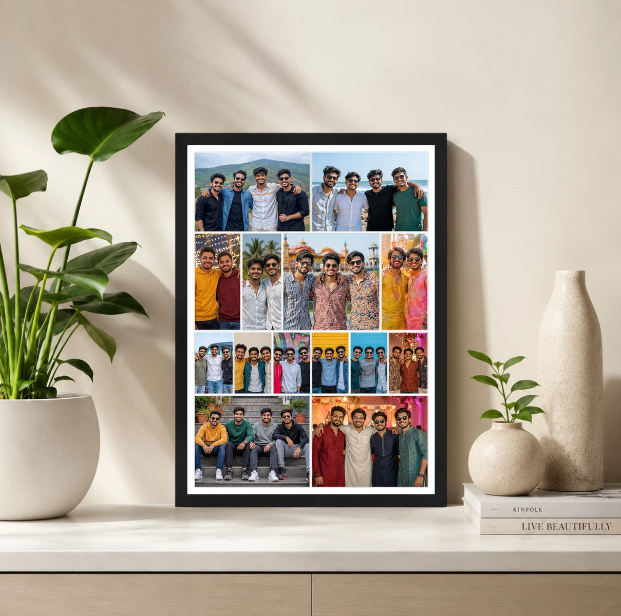 13 Photo Collage Frame Tetris Mixed 13 Slot Puzzle Layout, view 2