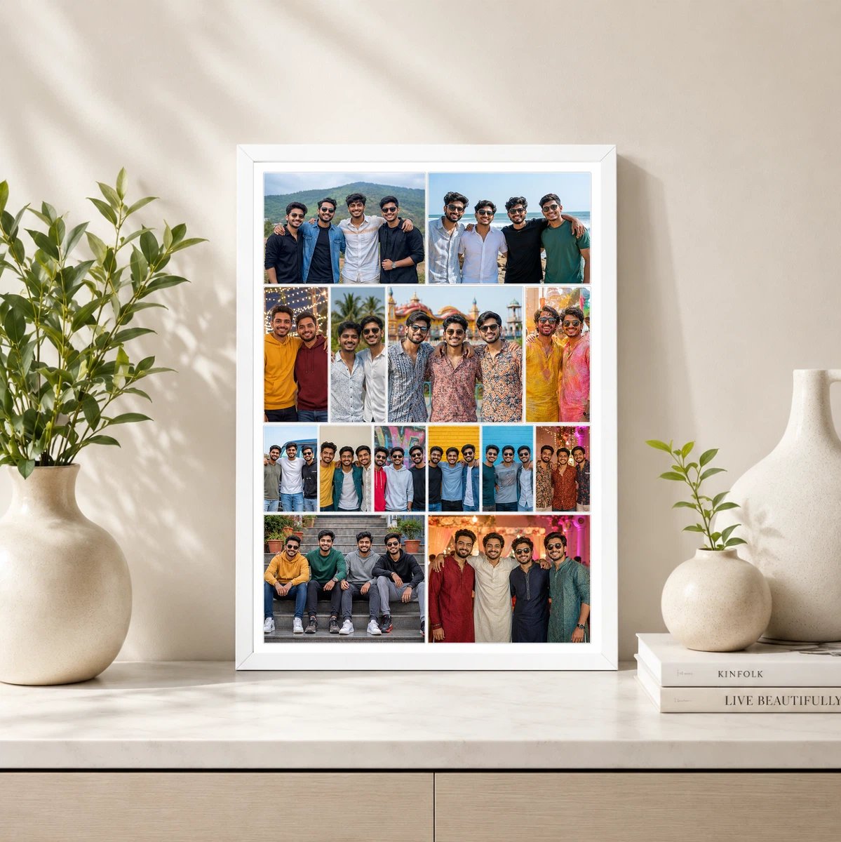 13 Photo Collage Frame Tetris Mixed 13 Slot Puzzle Layout, view 4