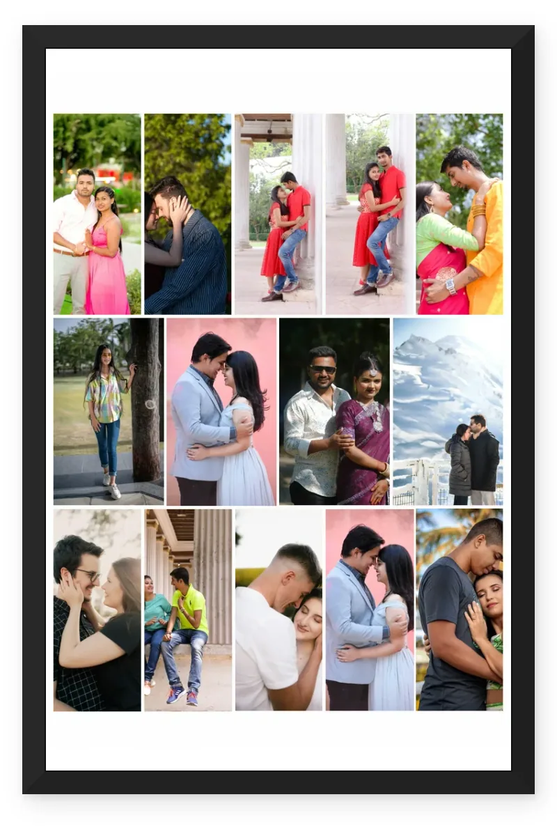 14 Photo Collage Frame F-Shape 14 Editorial Flow Layout