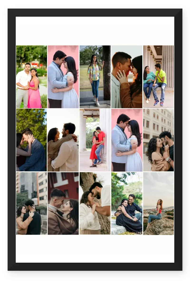 15 Photo Collage Frame 5x3 Wide Landscape Grid Layout