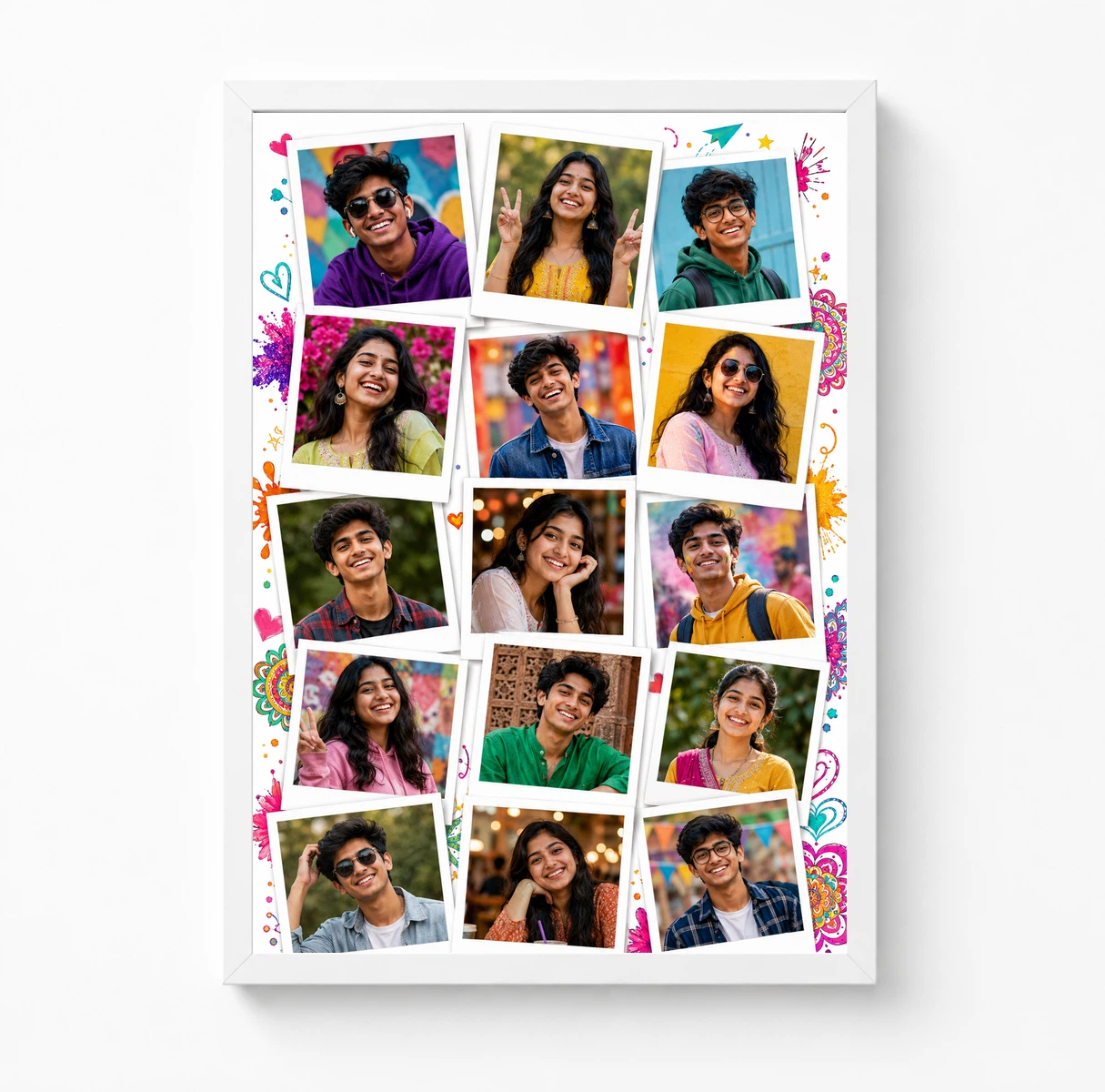 15 Photo Collage Frame Scattered 15 Polaroid Memory Layout, view 3