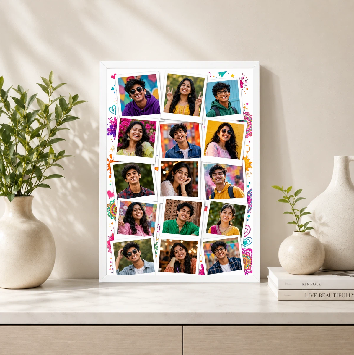 15 Photo Collage Frame Scattered 15 Polaroid Memory Layout, view 4