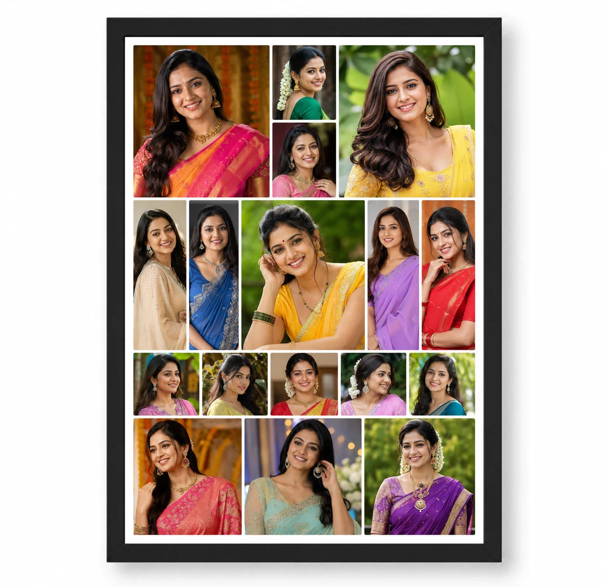 15 Photo Collage Frame Tetris Mix 15 Slot Puzzle Layout