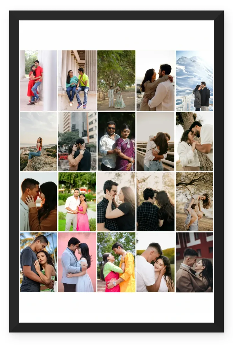 20 Photo Collage Frame 5x4 Wide Grid Layout
