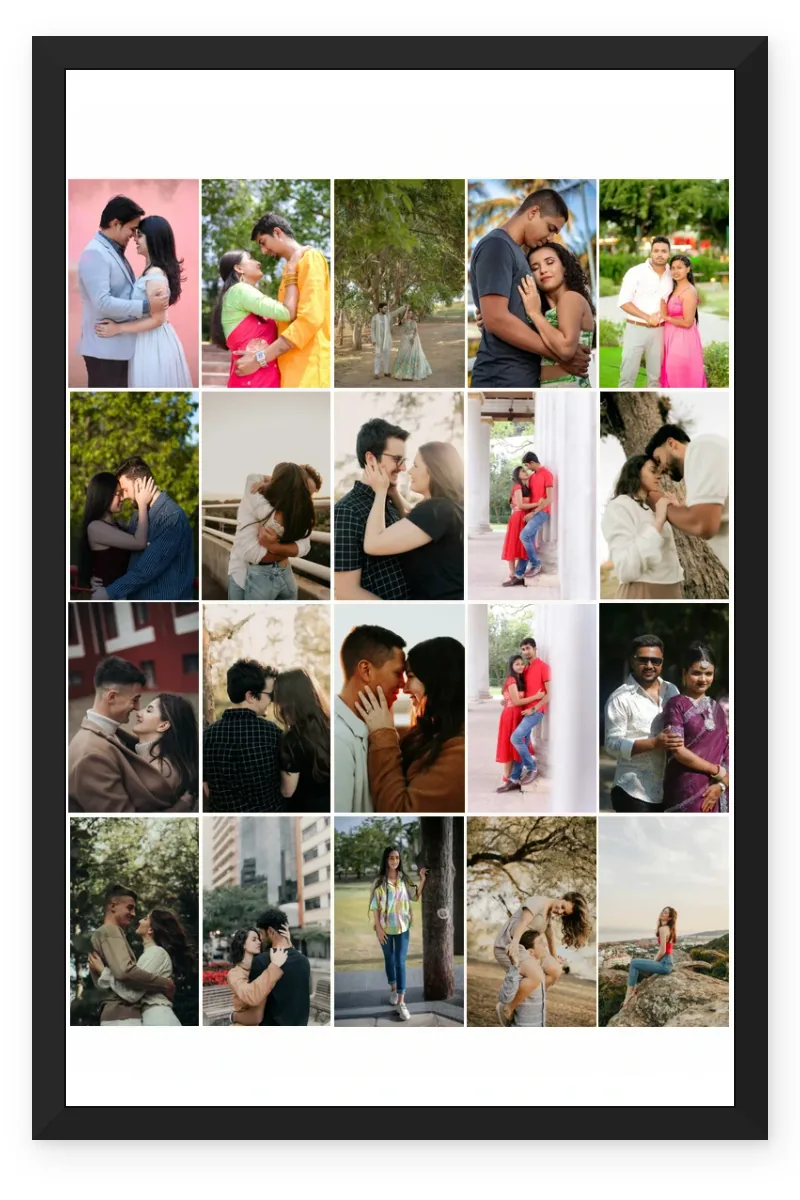 20 Photo Collage Frame Brick Offset 10+10 Layout