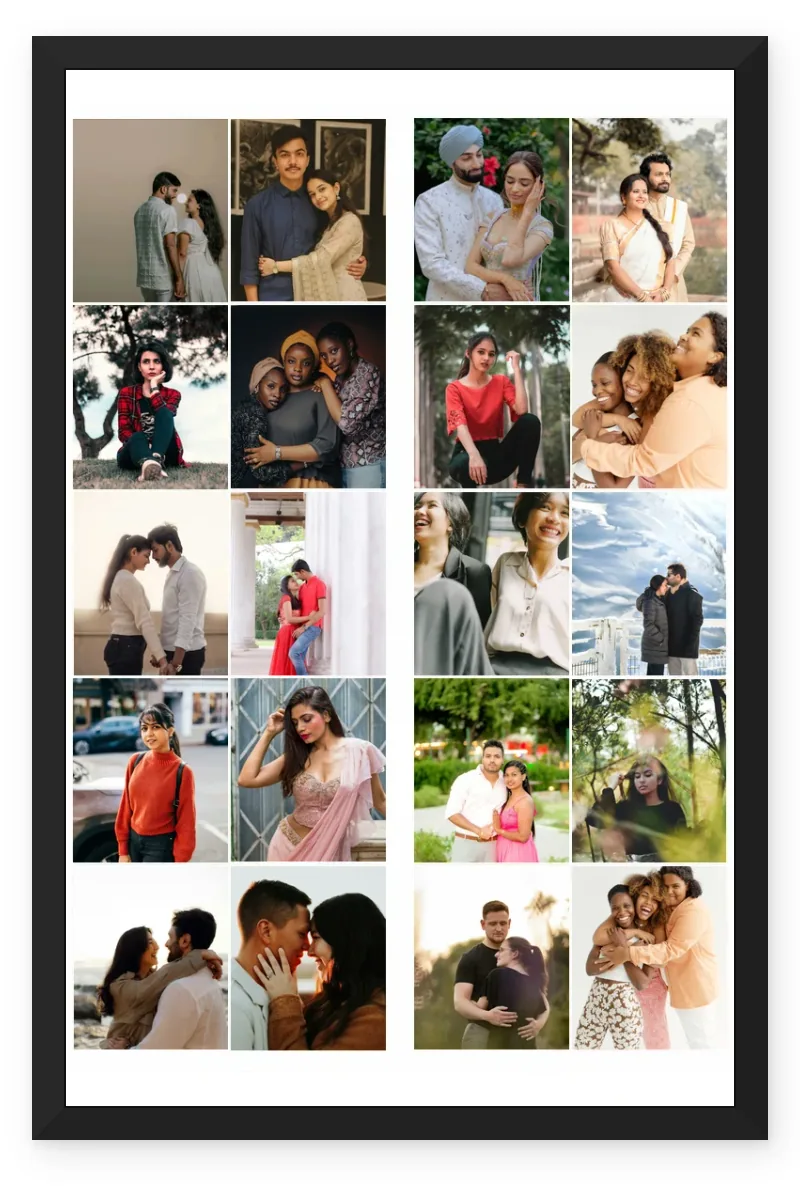 20 Photo Collage Frame Dual 5x2 Block Layout