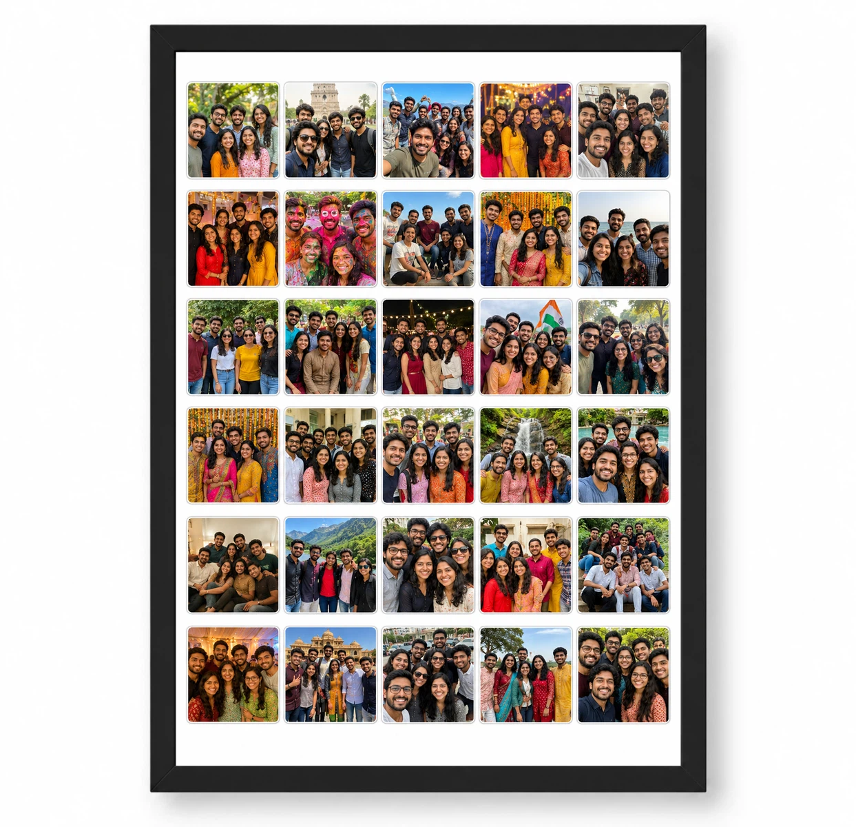 30 Photo Collage Frame 30 Equal Mini Grid Minimal Layout