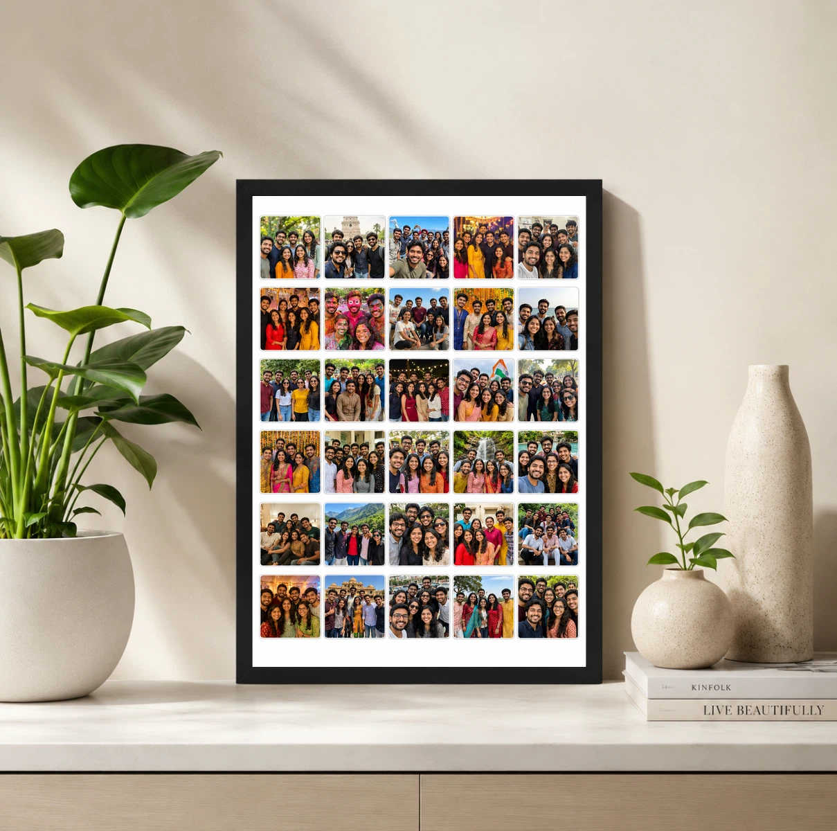 30 Photo Collage Frame 30 Equal Mini Grid Minimal Layout, view 2
