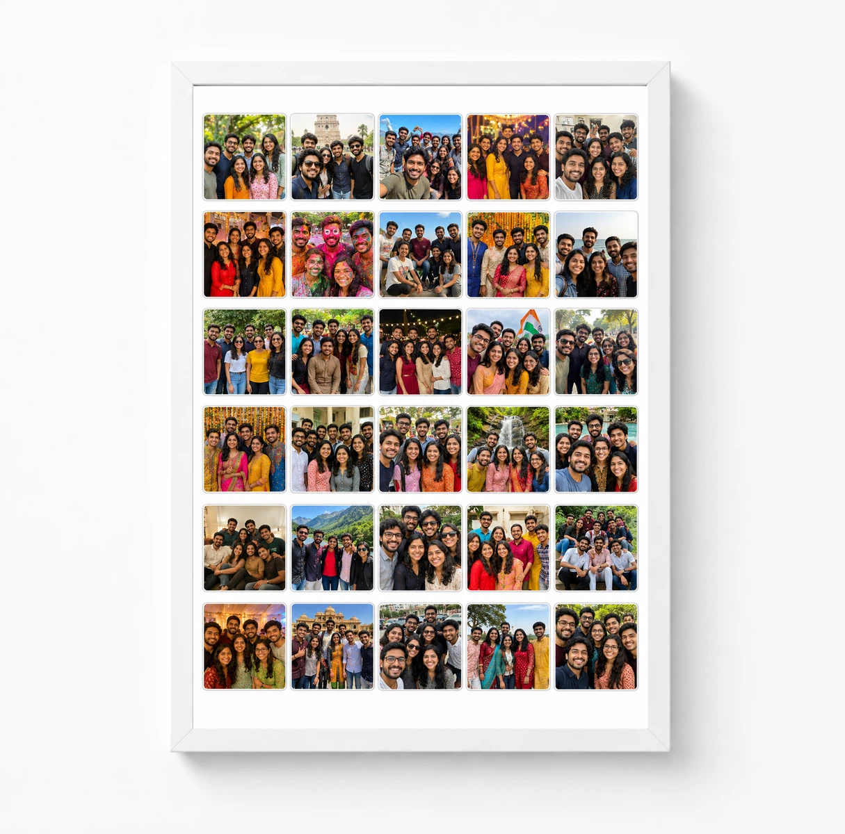 30 Photo Collage Frame 30 Equal Mini Grid Minimal Layout, view 3