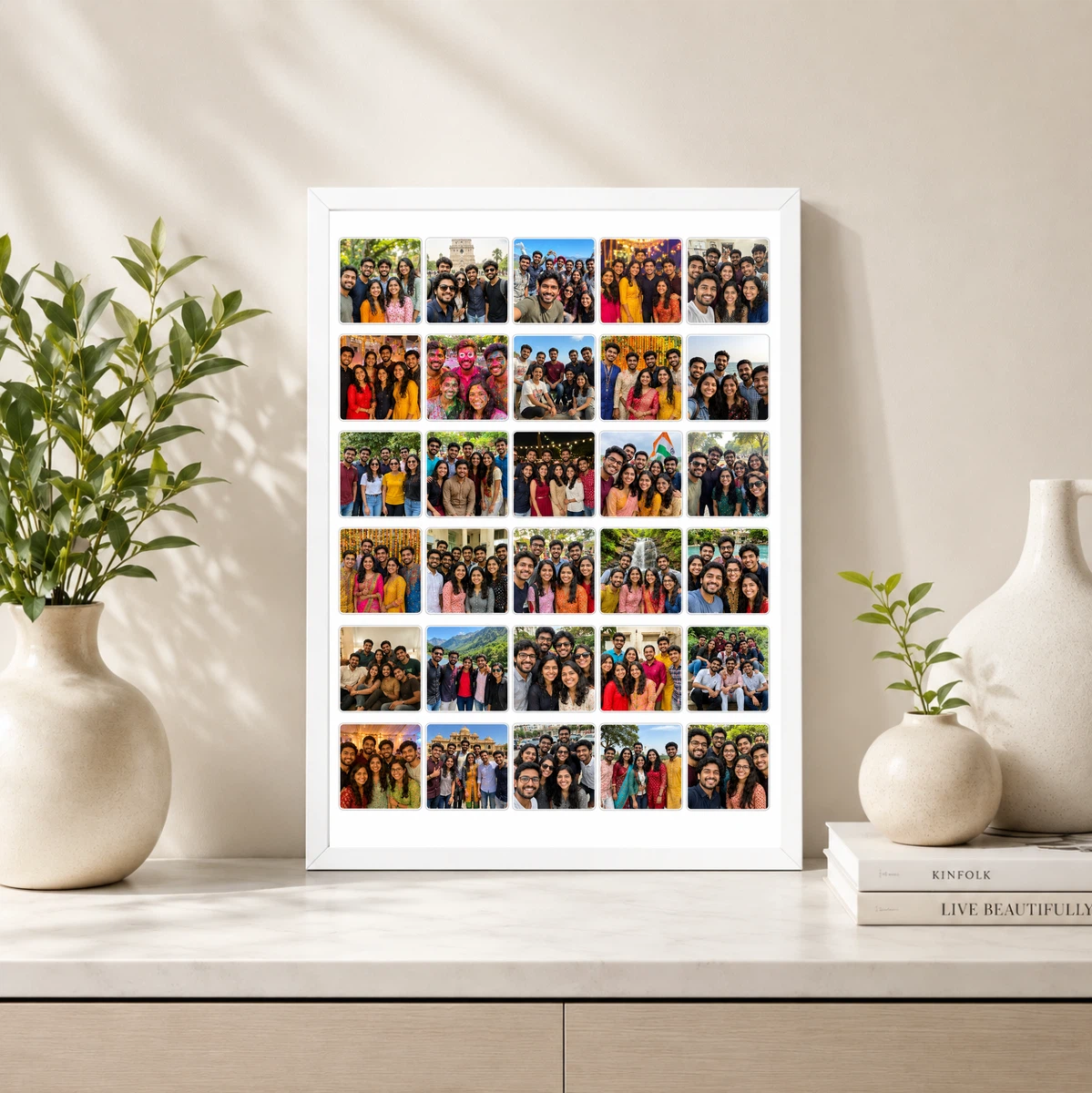 30 Photo Collage Frame 30 Equal Mini Grid Minimal Layout, view 4