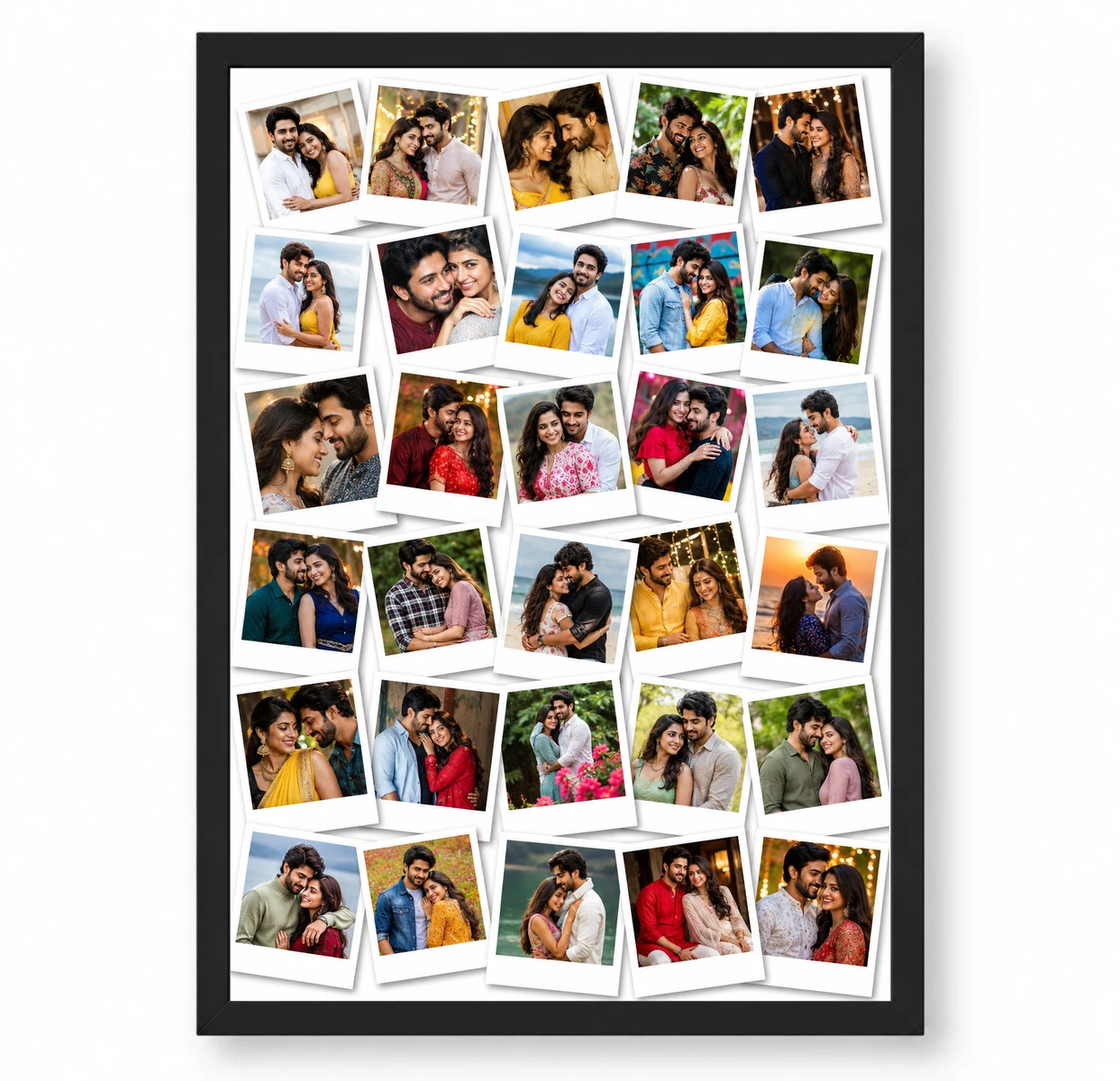 30 Photo Collage Frame 30 Polaroid Scattered Memory Board Layout