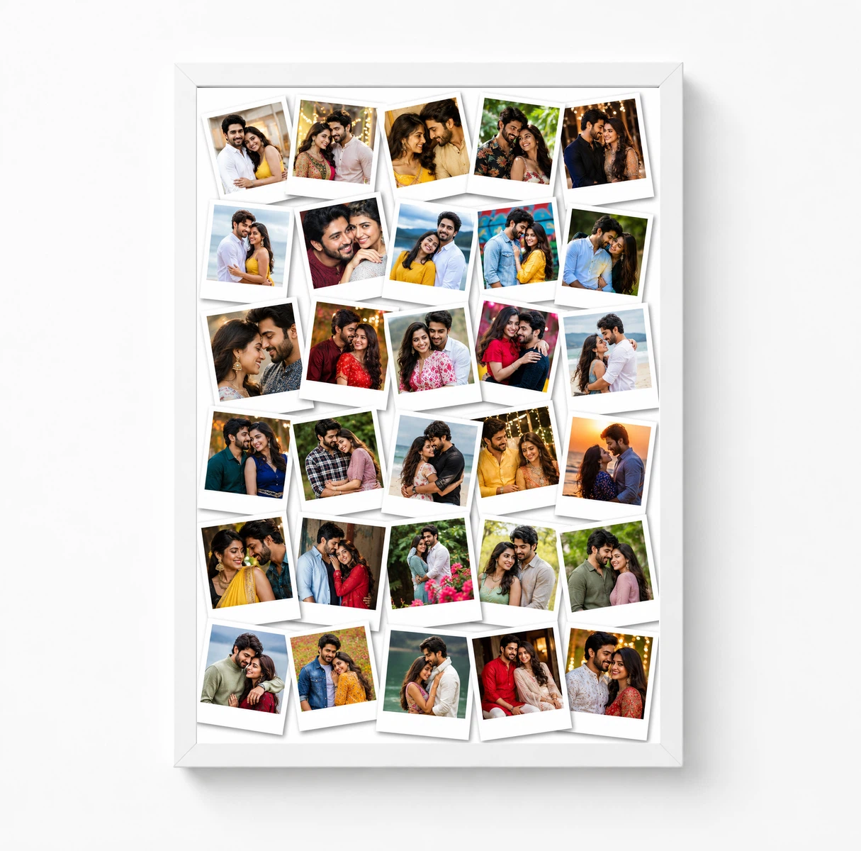 30 Photo Collage Frame 30 Polaroid Scattered Memory Board Layout, view 3