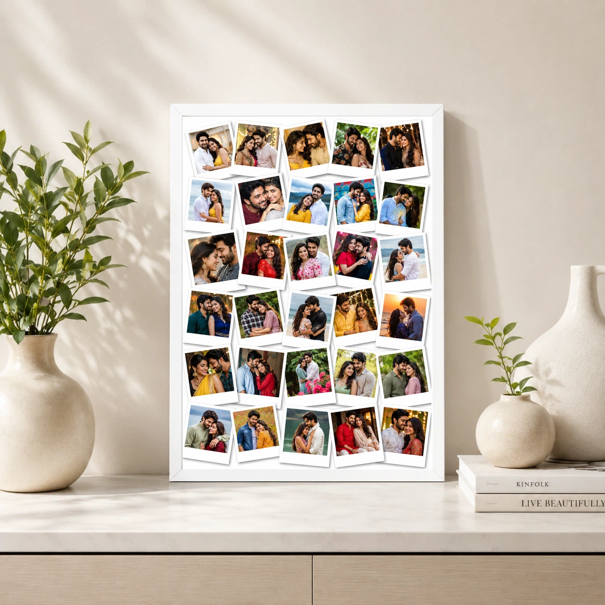 30 Photo Collage Frame 30 Polaroid Scattered Memory Board Layout, view 4