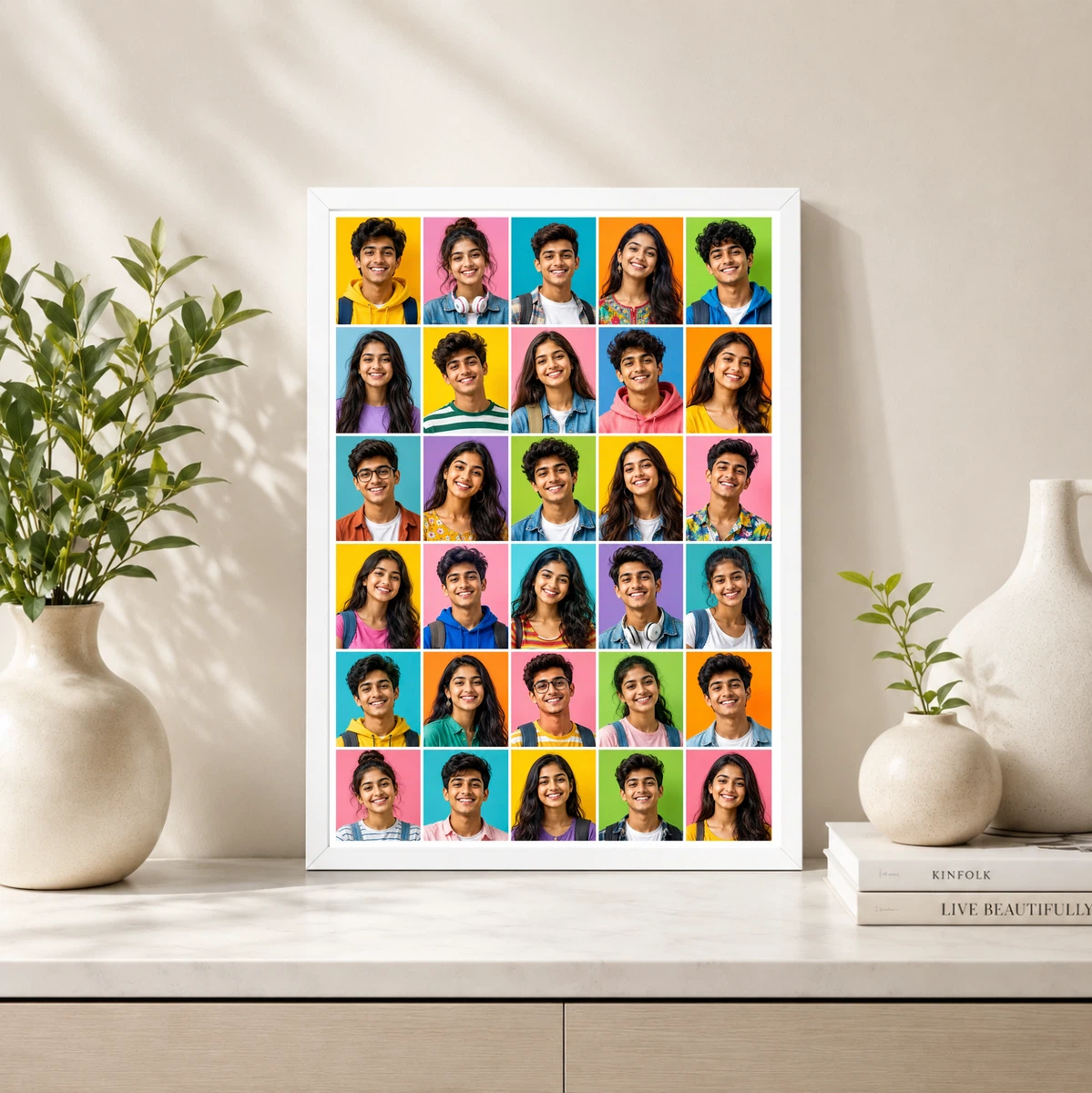 30 Photo Collage Frame 5-Column 6 Each Dense Vertical Layout, view 4
