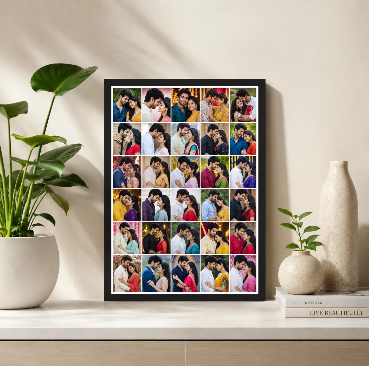 30 Photo Collage Frame 5x6 Dense Grid Layout, view 2