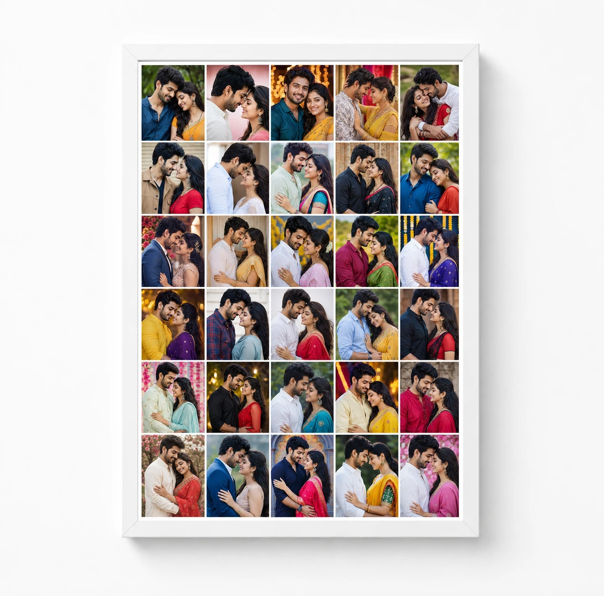 30 Photo Collage Frame 5x6 Dense Grid Layout, view 3