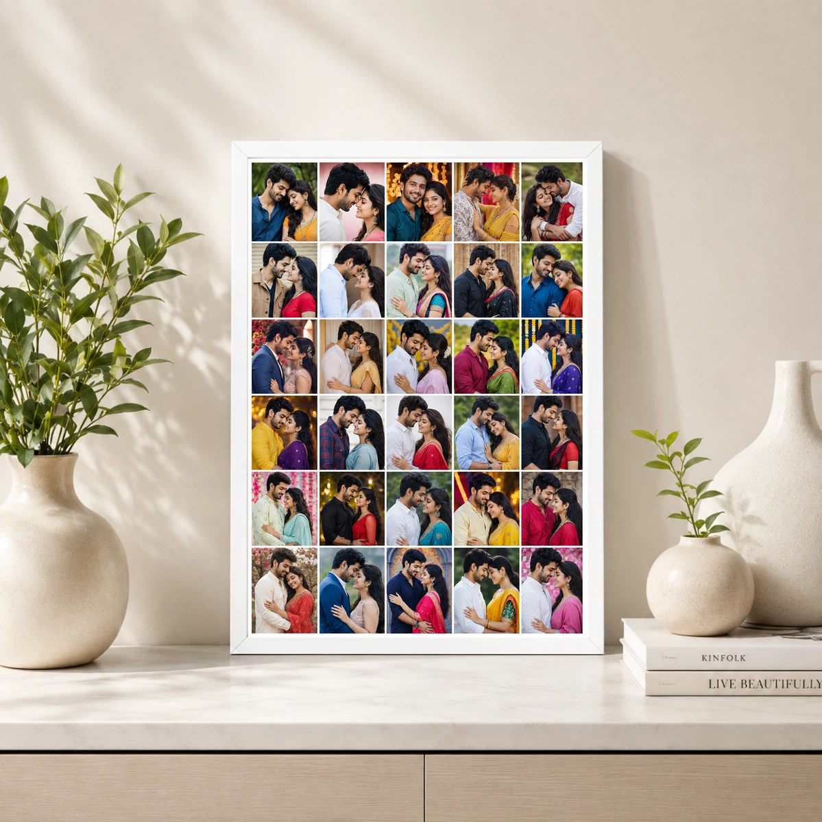 30 Photo Collage Frame 5x6 Dense Grid Layout, view 4
