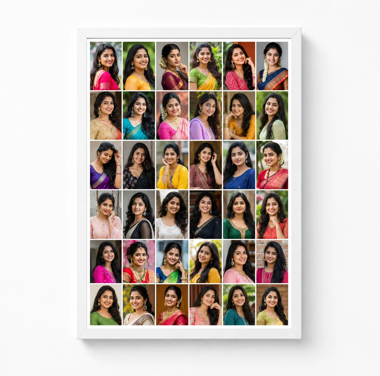 30 Photo Collage Frame 6x5 Wide Grid Layout, view 3
