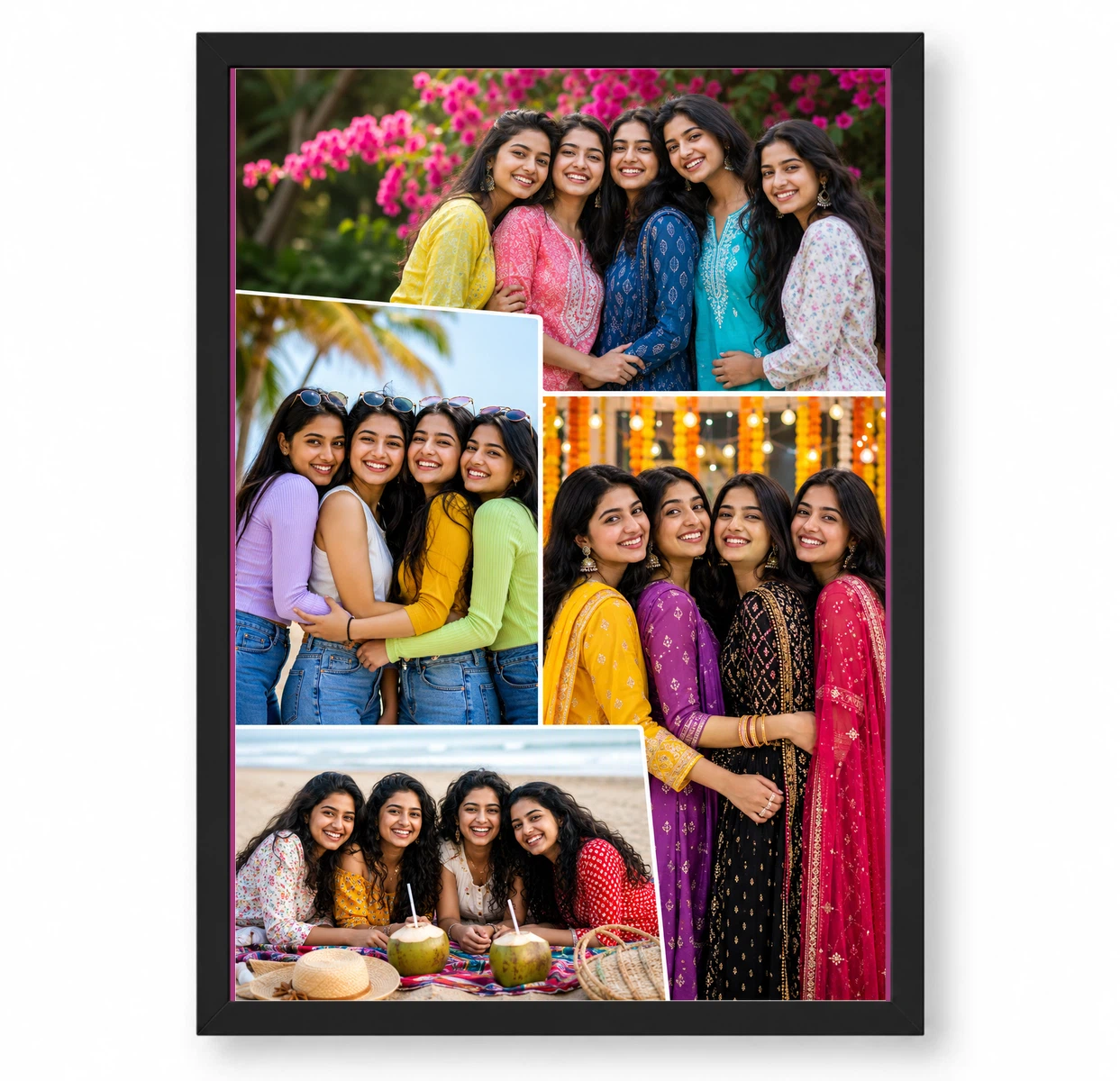 4 Photo Collage Frame Z Pattern Four Slot Editorial Layout V2