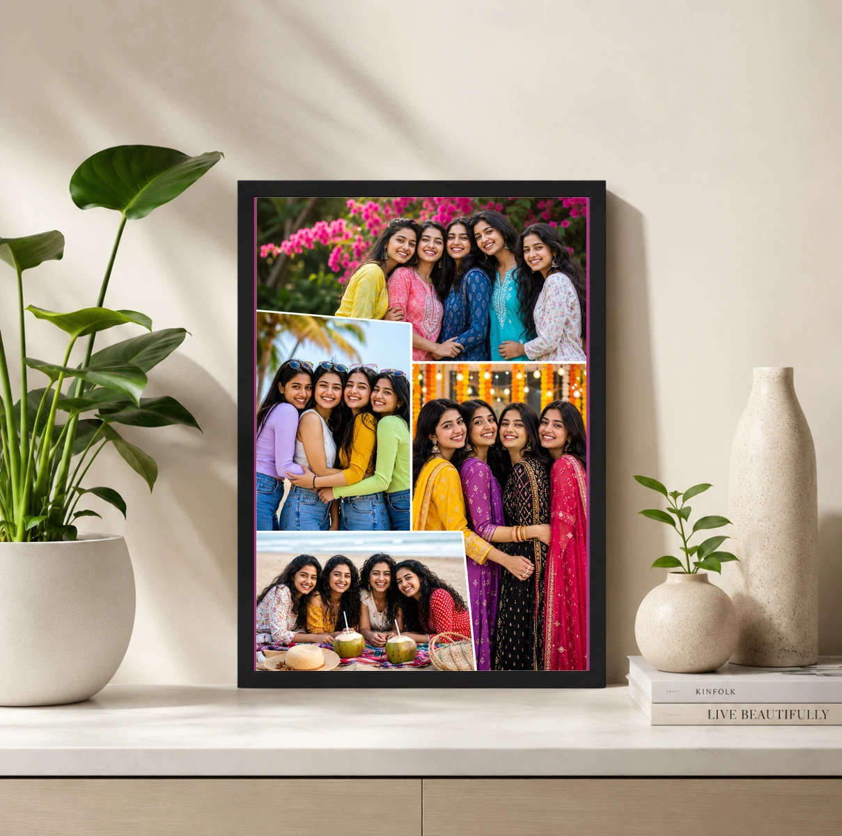 4 Photo Collage Frame Z Pattern Four Slot Editorial Layout V2, view 2