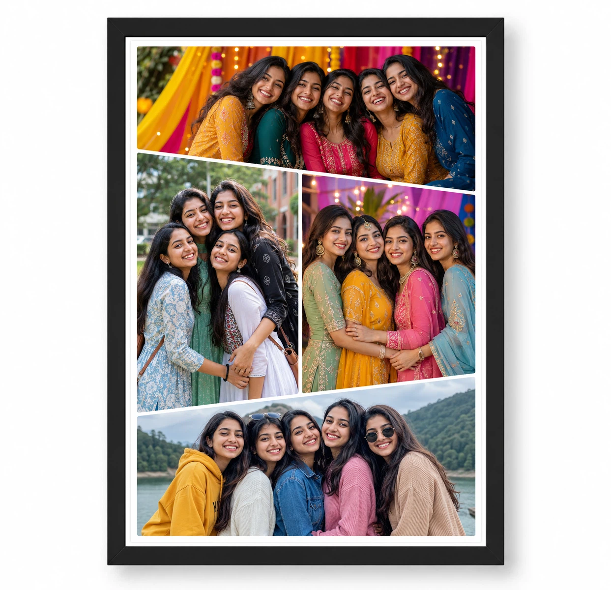 4 Photo Collage Frame Z Pattern Four Slot Editorial Layout