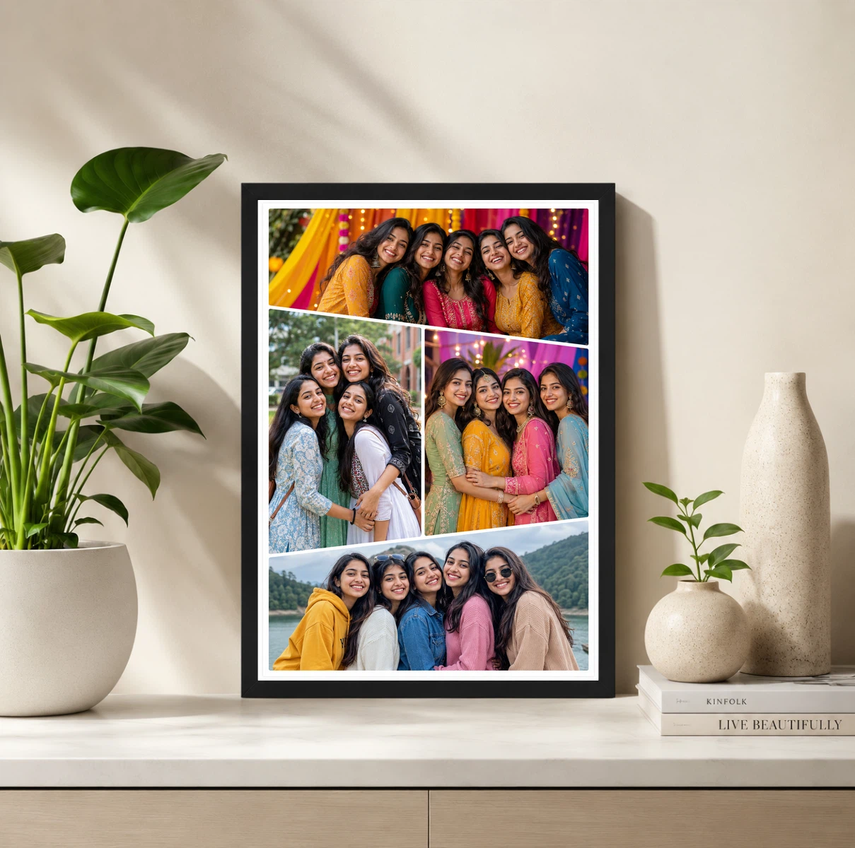 4 Photo Collage Frame Z Pattern Four Slot Editorial Layout, view 2