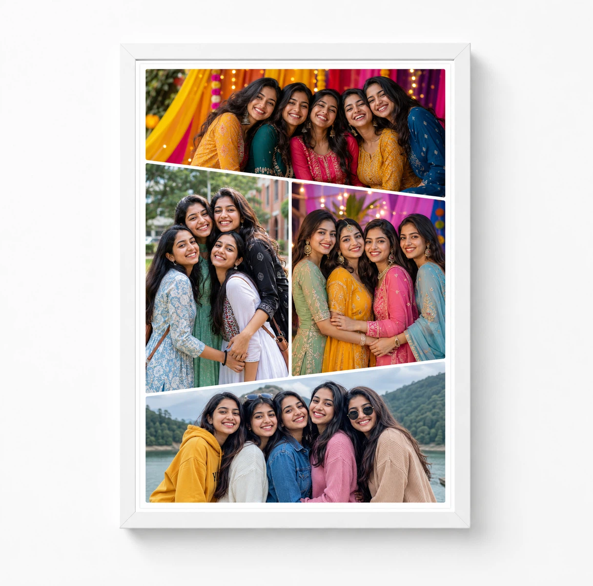 4 Photo Collage Frame Z Pattern Four Slot Editorial Layout, view 3