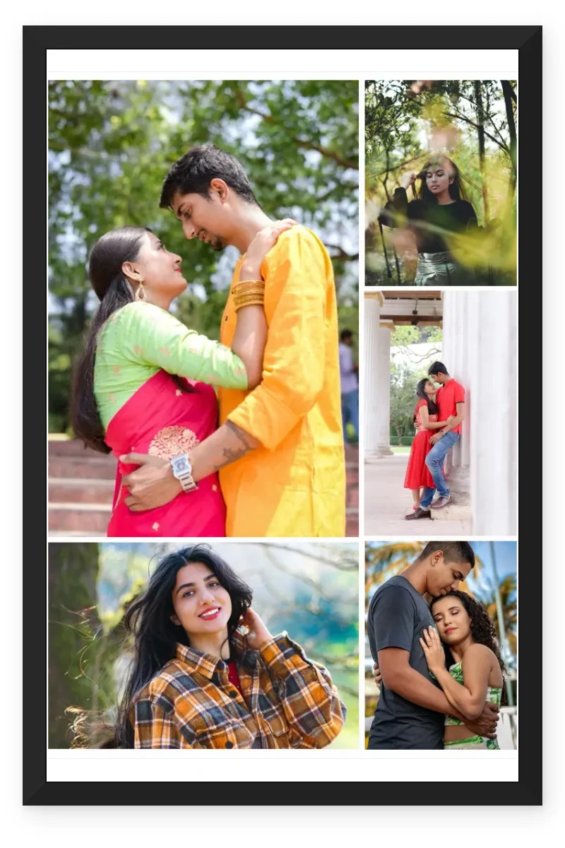 5 Photo Collage Frame Mosaic 1 Hero 4 Mini Around Layout