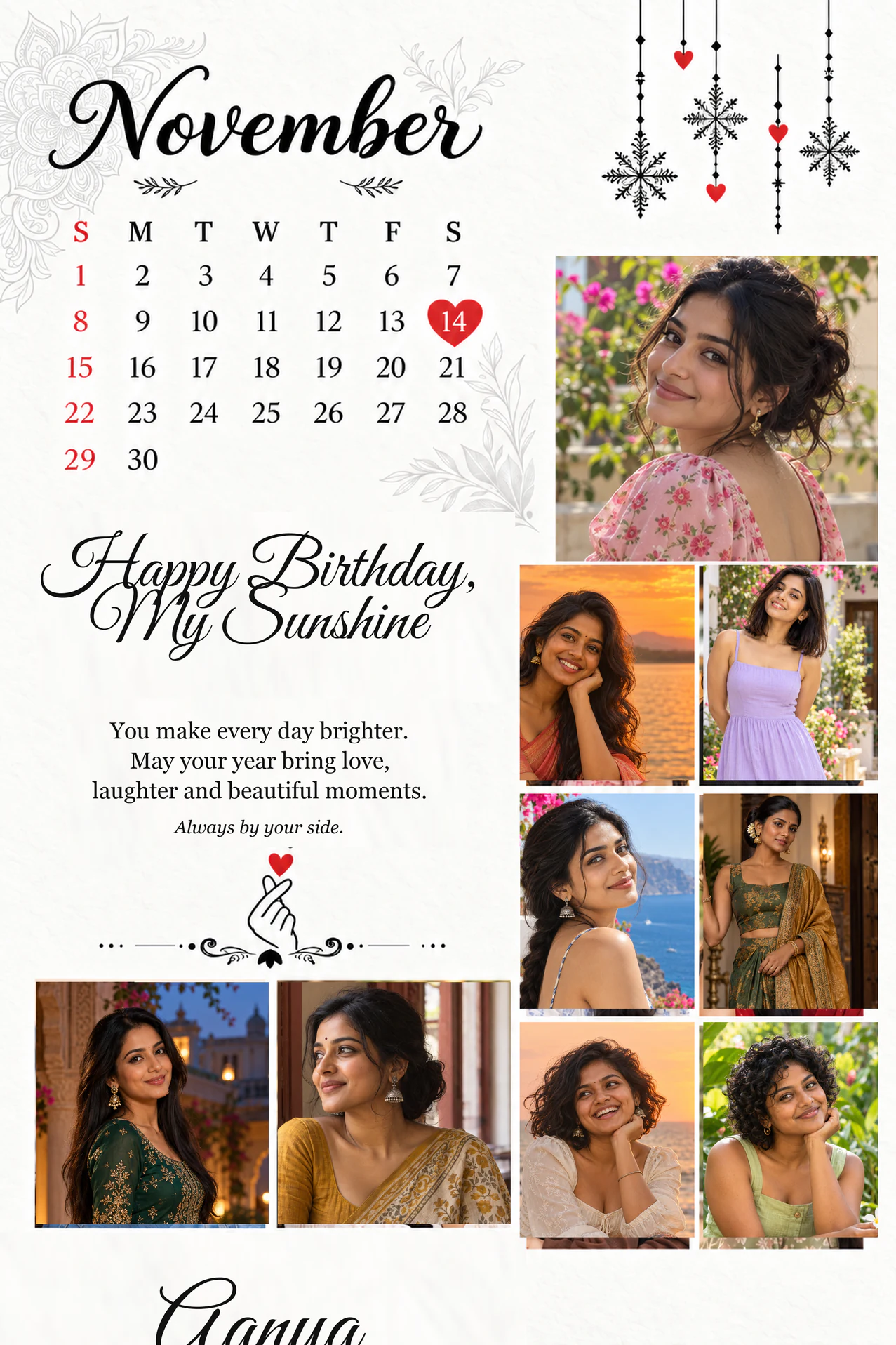 Temp 19 - Aanya November Birthday Poster