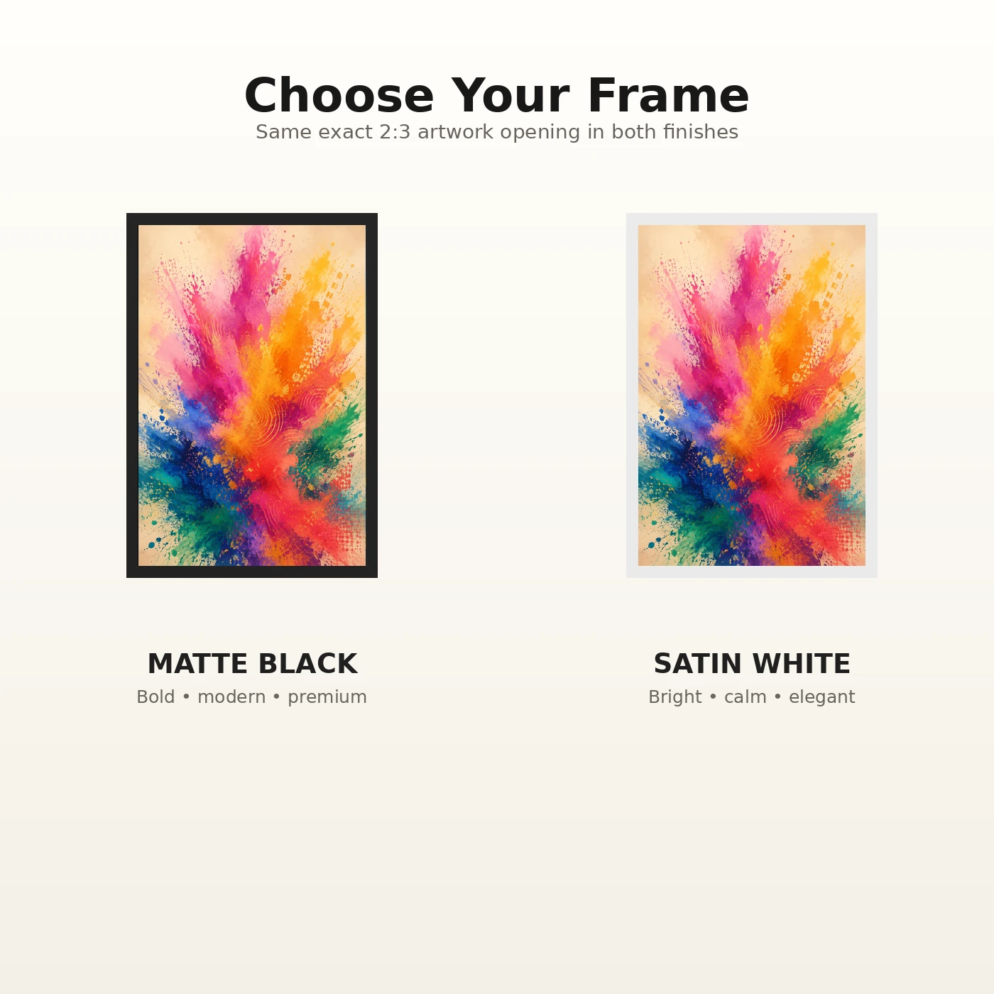 Abstract Indian Festival Holi Colors Joyful Splatter Art Photo Frame, view 7