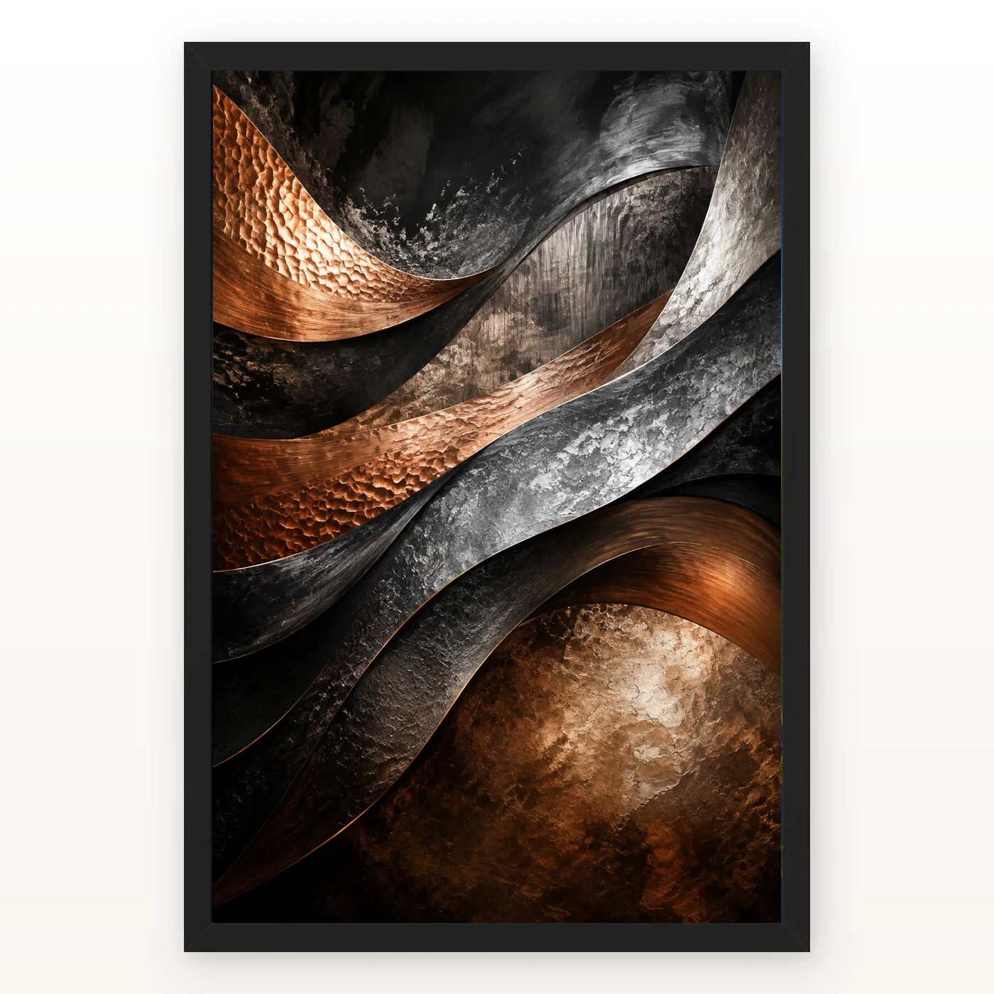 Abstract Metallic Copper Bronze Silver Luxury Premium Art Photo Frame
