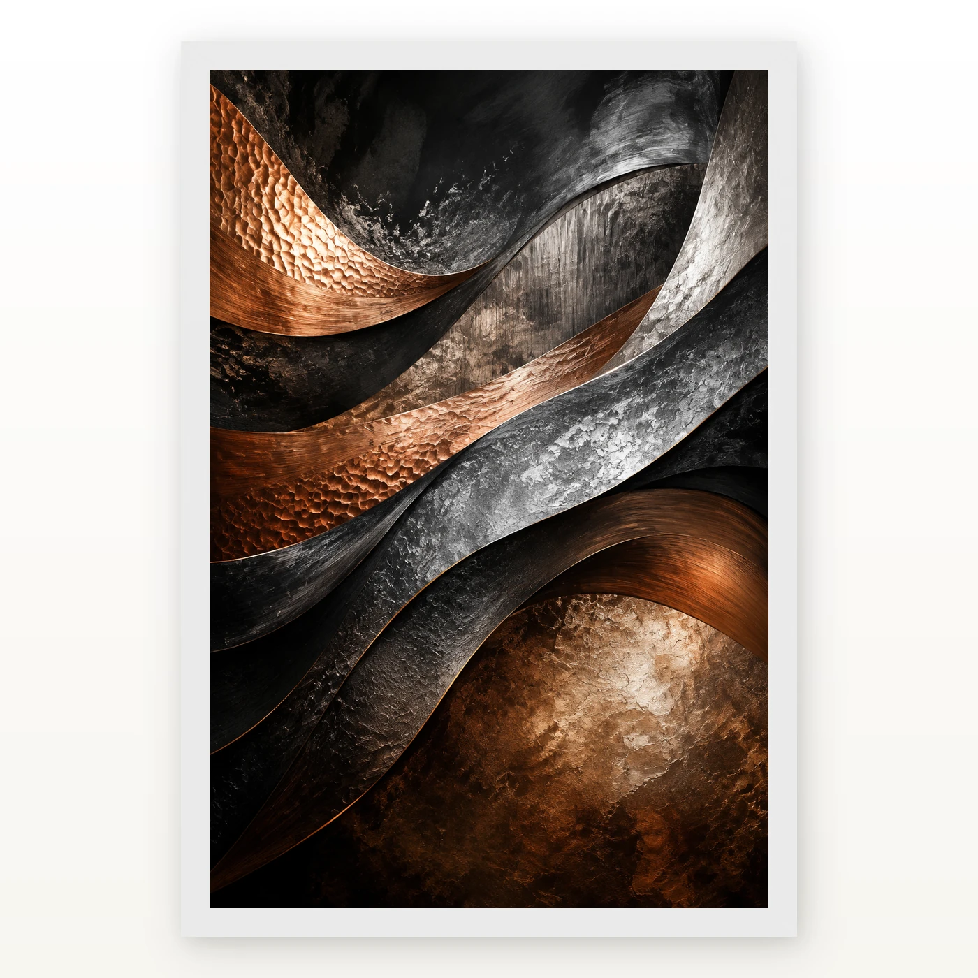 Abstract Metallic Copper Bronze Silver Luxury Premium Art Photo Frame, view 2