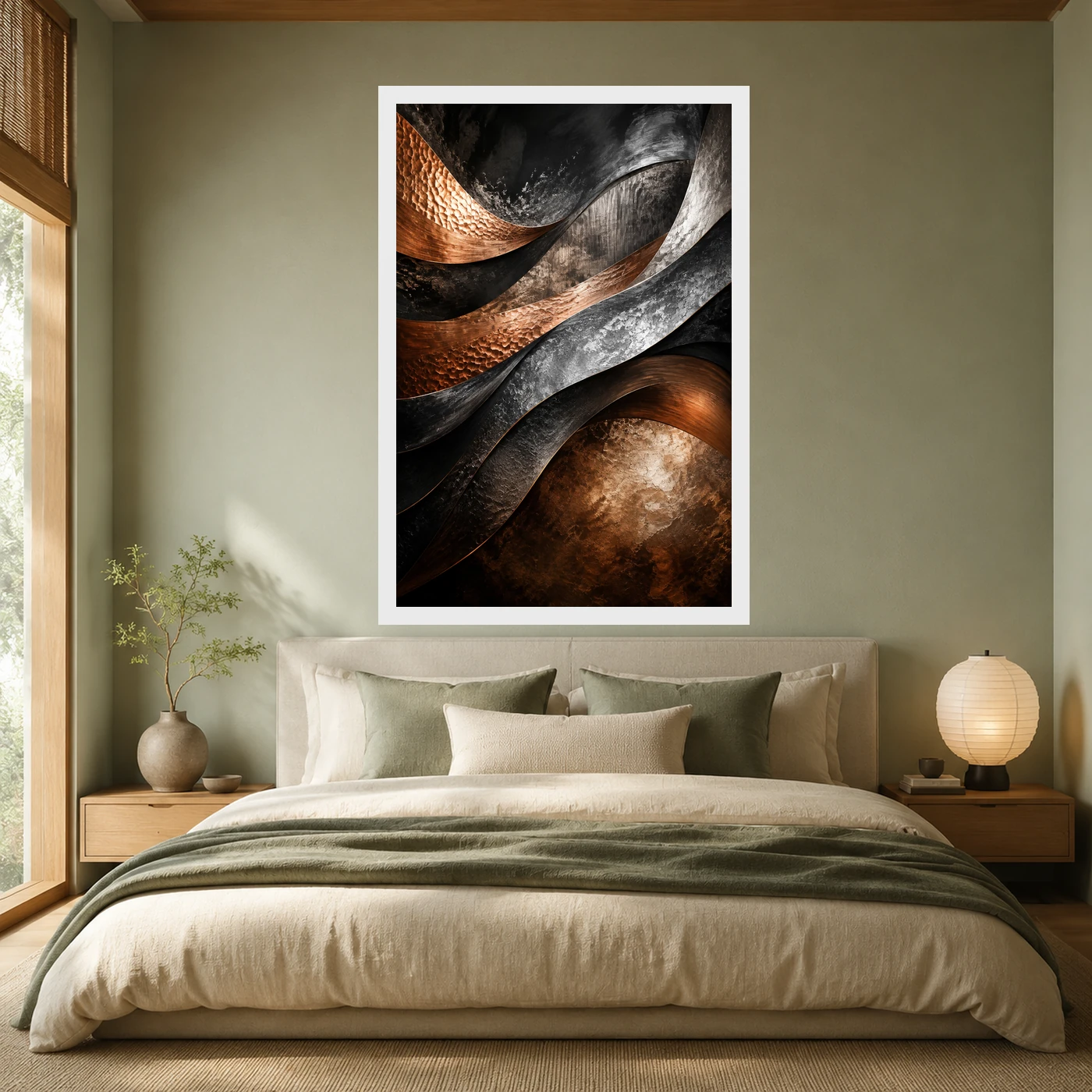 Abstract Metallic Copper Bronze Silver Luxury Premium Art Photo Frame, view 6
