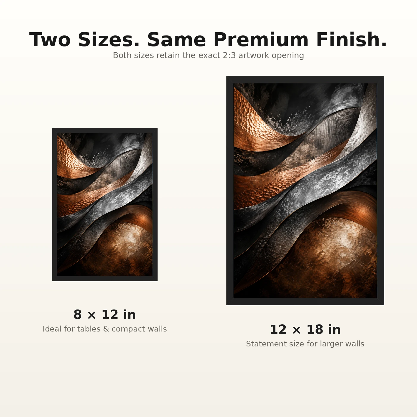 Abstract Metallic Copper Bronze Silver Luxury Premium Art Photo Frame, view 8