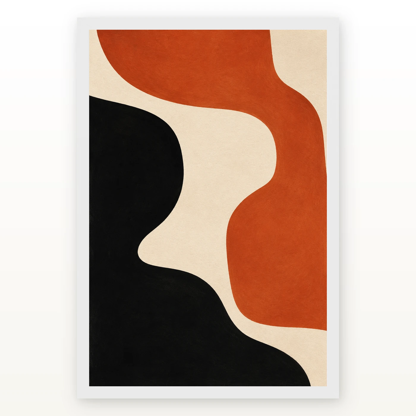 Abstract Minimalist Two Color Bold Blocks Contemporary Art Photo Frame, view 2